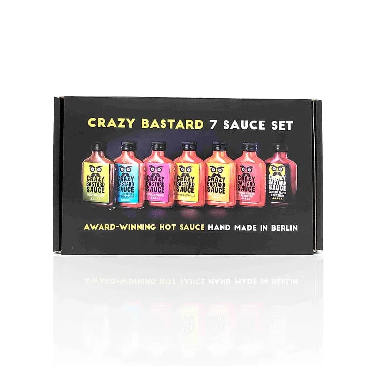 Crazy Bastard - FULL Collection X7 Sauces (Heat Levels, 3, 4, 5, 7, 10, 10, 10)