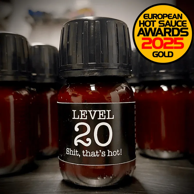 Chilisaus.be - Level 20, Shit That's Hot - SUPER EXTREME Hot Sauce - (Heat Level 20)
