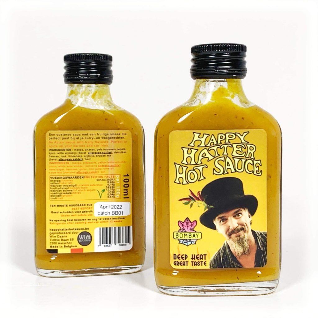 Happy Hatter Hot Sauce - BOMBAY - (Heat Level 7) - Image 3