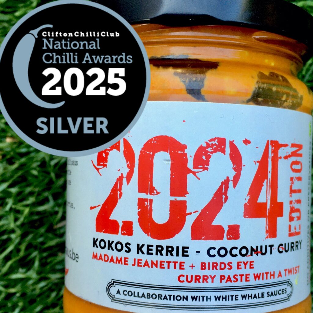 Chilisaus.be - The 2024 Edition - Kokos Kerrie / Coconut Curry (Heat Level 8) 200ml