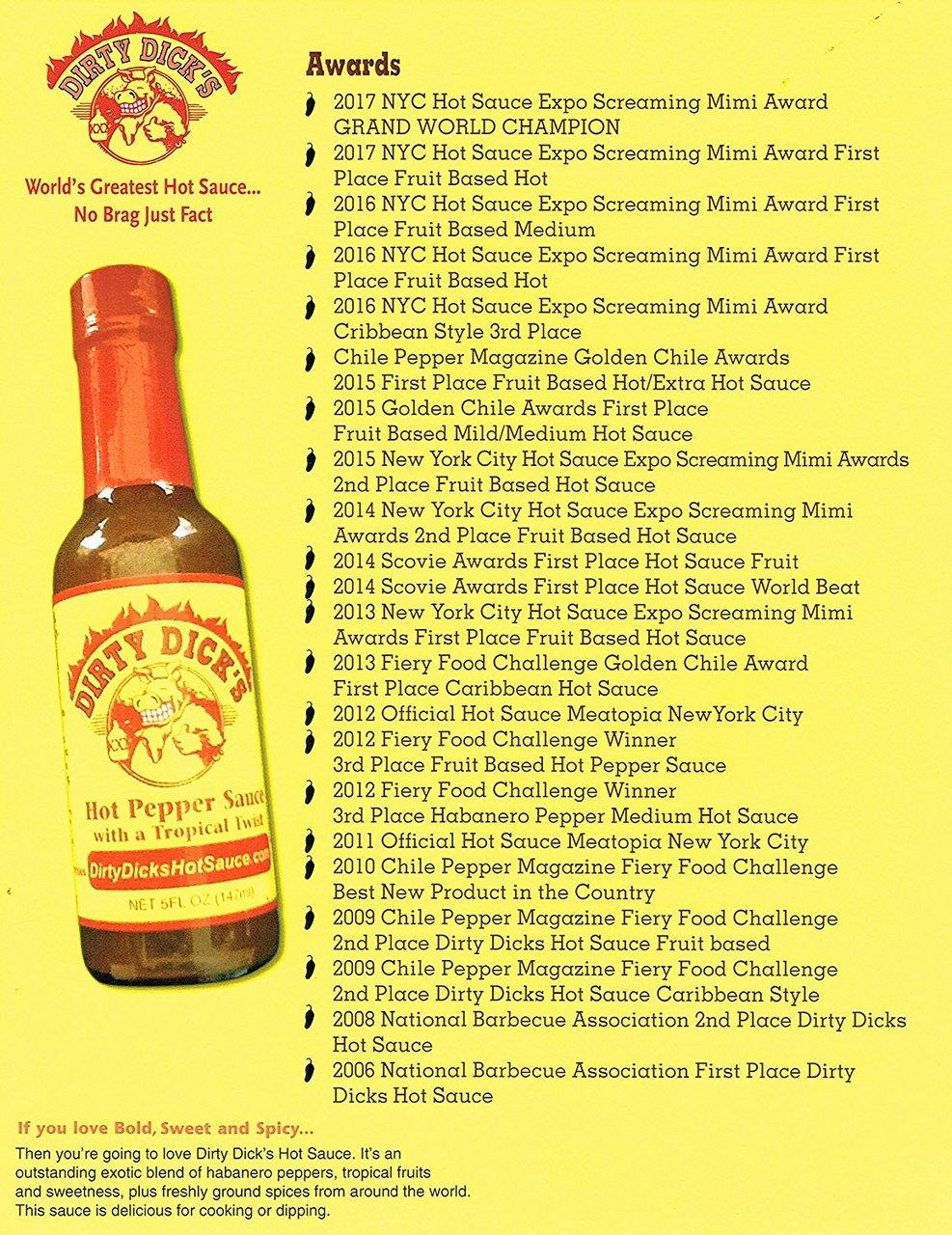 Dirty Dick’s (USA) Tropical Twist – (Heat Level 6) 147ml - Image 2