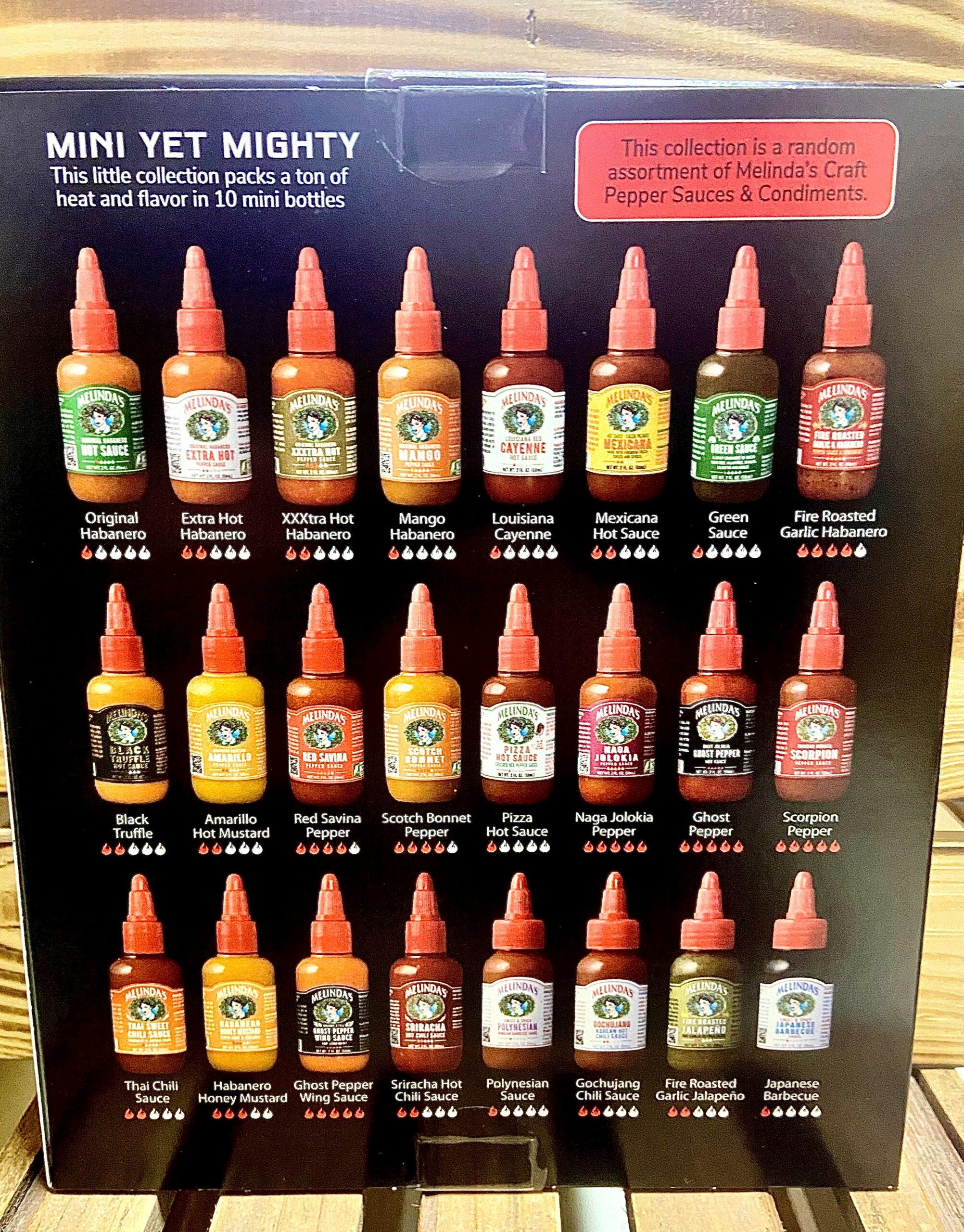 Melinda's Hot Sauce, USA - Hot Sauce Mini's Box (Mix of Heat Levels) 59ml x10 - Image 3